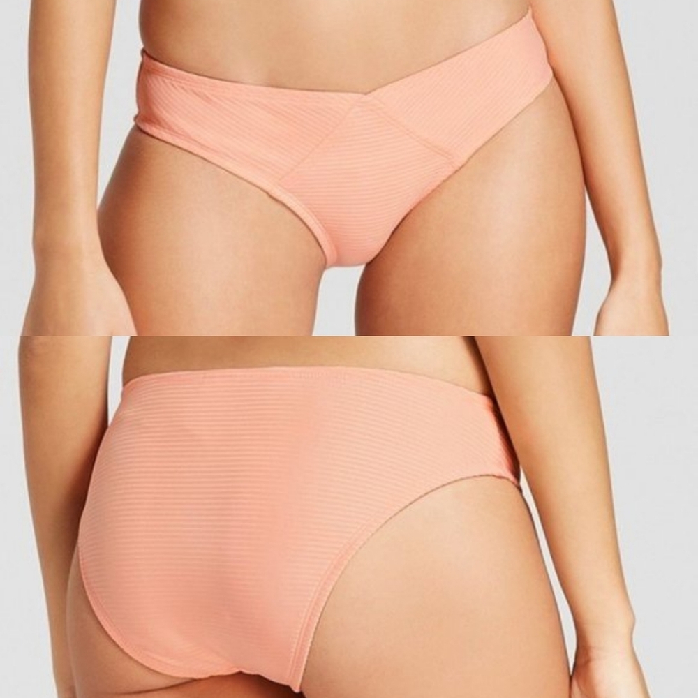 2/$20 * Peach Ribbed Swim Bottoms*Sz Small*